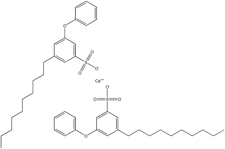 Bis(3-decyl-5-phenoxybenzenesulfonic acid)calcium salt Structure