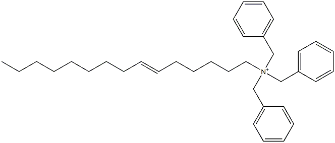 (6-Pentadecenyl)tribenzylaminium Structure