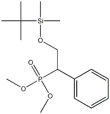 1-Phenyl-2-(tert-butyldimethylsilyloxy)ethylphosphonic acid dimethyl ester Structure
