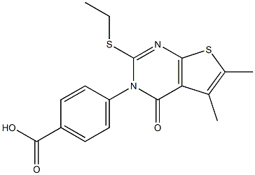  4-[[3,4-Dihydro-4-oxo-2-(ethylthio)-5,6-dimethylthieno[2,3-d]pyrimidin]-3-yl]benzoic acid