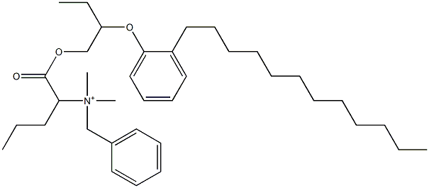 N,N-Dimethyl-N-benzyl-N-[1-[[2-(2-dodecylphenyloxy)butyl]oxycarbonyl]butyl]aminium 结构式