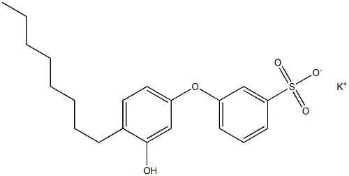 3'-Hydroxy-4'-octyl[oxybisbenzene]-3-sulfonic acid potassium salt,,结构式