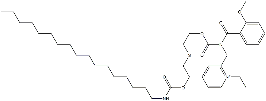 1-Ethyl-2-[N-(2-methoxybenzoyl)-N-[2-[2-(heptadecylcarbamoyloxy)ethylthio]ethoxycarbonyl]aminomethyl]pyridinium