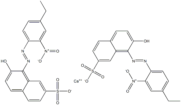 Bis[1-[(4-ethyl-2-nitrophenyl)azo]-2-hydroxy-7-naphthalenesulfonic acid]calcium salt Structure