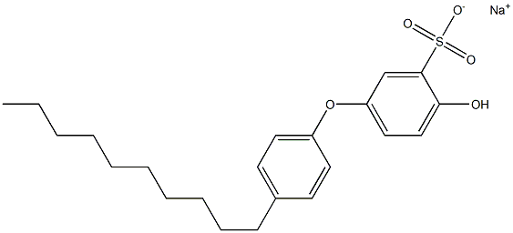 4-Hydroxy-4'-decyl[oxybisbenzene]-3-sulfonic acid sodium salt,,结构式