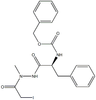 1-[N-(Benzyloxycarbonyl)-L-phenylalanyl]-2-(iodoacetyl)-2-methylhydrazine Structure