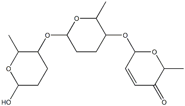 6-[[6-[(6-Hydroxy-2-methyltetrahydro-2H-pyran)-3-yloxy]-2-methyltetrahydro-2H-pyran]-3-yloxy]-2-methyl-3,6-dihydro-2H-pyran-3-one,,结构式