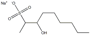 3-ヒドロキシノナン-2-スルホン酸ナトリウム 化学構造式