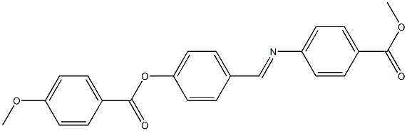 4-[4-(4-Methoxybenzoyloxy)benzylideneamino]benzoic acid methyl ester 结构式