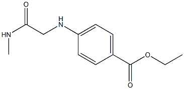 p-[(メチルカルバモイルメチル)アミノ]安息香酸エチル 化学構造式