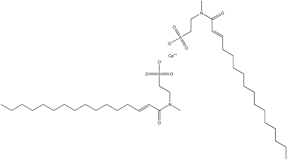 Bis[N-(2-hexadecenoyl)-N-methyltaurine]calcium salt,,结构式