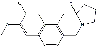 (11aR)-2,3-ジメトキシ-7,9,10,11,11a,12-ヘキサヒドロナフト[2,1-f]インドリジン 化学構造式