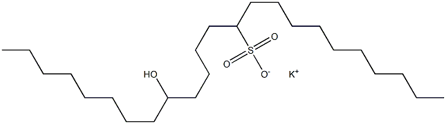 16-Hydroxytetracosane-11-sulfonic acid potassium salt,,结构式