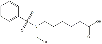 6-[(ヒドロキシメチル)(フェニルスルホニル)アミノ]ヘキサン酸 化学構造式