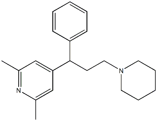 1-[3-(2,6-Dimethyl-4-pyridyl)-3-phenylpropyl]piperidine Struktur