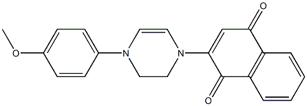 2-[(4-(4-Methoxyphenyl)-1,2,3,4-tetrahydropyrazin)-1-yl]-1,4-naphthoquinone Structure