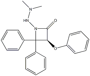 (3S)-1-(2,2-Dimethylhydrazino)-3-phenoxy-4,4-diphenylazetidin-2-one,,结构式