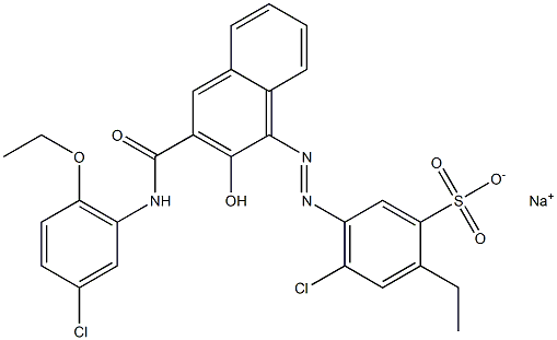 4-Chloro-2-ethyl-5-[[3-[[(3-chloro-6-ethoxyphenyl)amino]carbonyl]-2-hydroxy-1-naphtyl]azo]benzenesulfonic acid sodium salt|