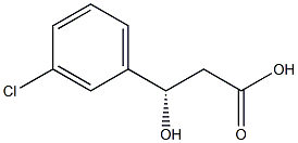 [S,(-)]-3-(m-Chlorophenyl)-3-hydroxypropionic acid,,结构式