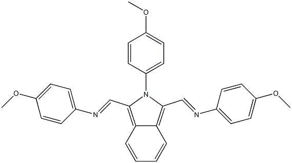 2-(4-Methoxyphenyl)-1,3-bis(4-methoxyphenyliminomethyl)-2H-isoindole 结构式