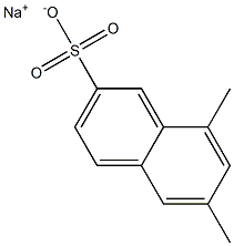 6,8-Dimethyl-2-naphthalenesulfonic acid sodium salt Struktur