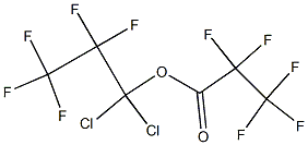 ペンタフルオロプロピオン酸1,1-ジクロロ-2,2,3,3,3-ペンタフルオロプロピル 化学構造式