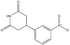 4-(m-Nitrophenyl)piperidine-2,6-dione Struktur
