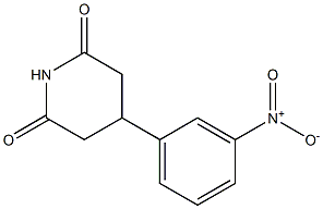 4-(m-Nitrophenyl)piperidine-2,6-dione 结构式