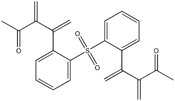 [3-オキソ-1,2-ビス(メチレン)ブチル]フェニルスルホン 化学構造式