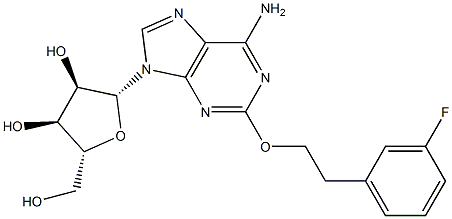 2-[2-(3-Fluorophenyl)ethoxy]adenosine Struktur