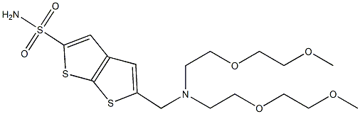 5-[[Bis[2-(2-methoxyethoxy)ethyl]amino]methyl]thieno[2,3-b]thiophene-2-sulfonamide Structure