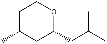 [2R,4R,(+)]-2-Isobutyl-4-methyl-3,4,5,6-tetrahydro-2H-pyran,,结构式