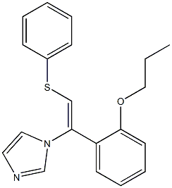 1-[(Z)-2-Phenylthio-1-(2-propoxyphenyl)ethenyl]-1H-imidazole,,结构式