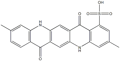 5,7,12,14-Tetrahydro-3,10-dimethyl-7,14-dioxoquino[2,3-b]acridine-1-sulfonic acid,,结构式