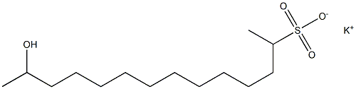 13-Hydroxytetradecane-2-sulfonic acid potassium salt,,结构式