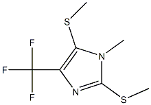 1-Methyl-2,5-bis(methylthio)-4-(trifluoromethyl)-1H-imidazole,,结构式
