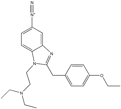 1-(2-Diethylaminoethyl)-2-(4-ethoxybenzyl)-1H-benzimidazole-5-diazonium,,结构式