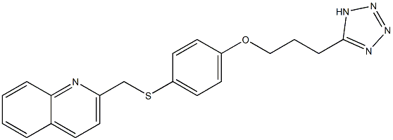 2-[4-[3-(1H-Tetrazol-5-yl)propoxy]phenylthiomethyl]quinoline Struktur