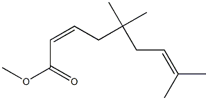 (Z)-5,5,8-Trimethyl-2,7-nonadienoic acid methyl ester 结构式