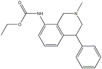 8-(Ethoxycarbonylamino)-1,2,3,4-tetrahydro-2-methyl-4-(phenyl)isoquinoline Structure