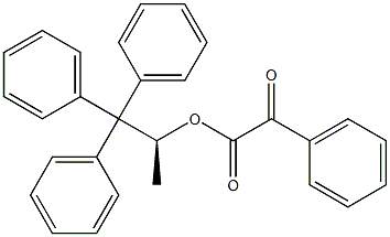 (-)-2-Phenylglyoxylic acid (S)-2,2,2-triphenyl-1-methylethyl ester 结构式