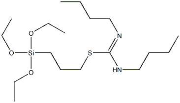 N,N'-Dibutylcarbamimidothioic acid 3-(triethoxysilyl)propyl ester Structure