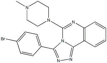 3-(4-Bromophenyl)-5-(4-methyl-1-piperazinyl)-1,2,4-triazolo[4,3-c]quinazoline,,结构式