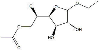 Ethyl 6-O-acetyl-D-glucofuranoside 结构式