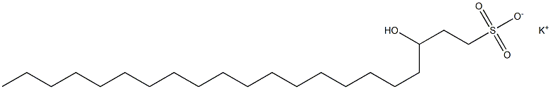 3-Hydroxyhenicosane-1-sulfonic acid potassium salt Structure