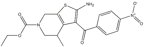 2-Amino-3-(4-nitrobenzoyl)-4,5,6,7-tetrahydro-4-methyl-6-ethoxycarbonylthieno[2,3-c]pyridine|