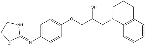 1-[4-[(Imidazolidin-2-ylidene)amino]phenoxy]-3-[(1,2,3,4-tetrahydroquinolin)-1-yl]-2-propanol Structure