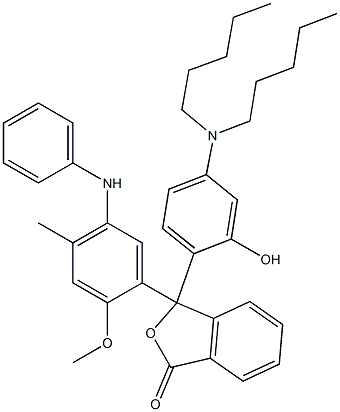 3-(5-Anilino-2-methoxy-4-methylphenyl)-3-(4-dipentylamino-2-hydroxyphenyl)phthalide Structure