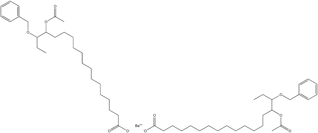 Bis(16-benzyloxy-15-acetyloxystearic acid)barium salt Structure