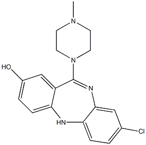 8-Chloro-2-hydroxy-11-(4-methylpiperazino)-5H-dibenzo[b,e][1,4]diazepine Struktur